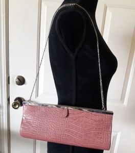 Aldo Mauve Clutch Clasp Fasten Chain Shoulder Bag